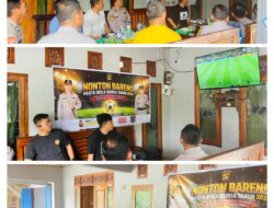 Pererat Silaturahmi, Polsek Sosoh Buay Rayap Gelar Nobar Piala Dunia Bareng Warga di Hari Bhayangkara